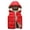 Red, variant on Childrens Puffer Vest Boys Puffer Vest Hooded Quilted Outwear Sleeveless Jacket Lined Zipper Waistcoat (Black,5-6 Years)