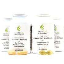 Innate Skin Clear Skin Acne Treatment Supplements, 240 Capsules, 4 Piece Set