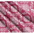 thumbnail image 3 of Soimoi Pink Cotton Cambric Fabric Stripe & Vector Design Damask Printed Fabric 1 Yard 58 Inch Wide, 3 of 7