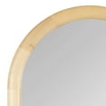 thumbnail image 4 of Kate and Laurel Dessa Modern Arched Wooden Wall Mirror, 24 x 36, Natural, Contemporary Bathroom Vanity Mirror with Chunky Rounded Profile and Solid Poplar Wood Frame, 4 of 8