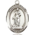 thumbnail image 3 of Extel Large Oval Sterling Silver St. Barbara Medal, Made in USA, 3 of 10