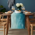thumbnail image 2 of Blue Teal Ombre Table Runner - 72 Inch Long, Kitchen Dining Table Runner Dresser Scarves, Coastal Beach Modern Abstract Art Farmhouse Decor for Coffee Tables Wedding Party Banquet, 2 of 8