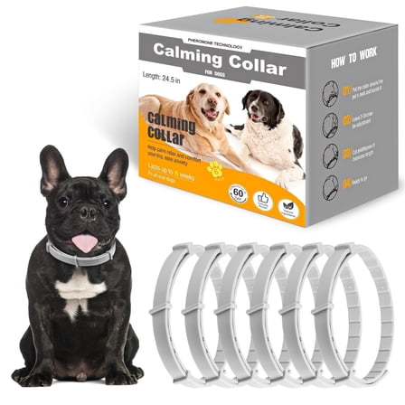 Demine Calming Collar for Dogs, 6 Pcs Anxiety Relief for Dogs, Up to 25inch,Water Resistant, 60 Day Long-Term Effect