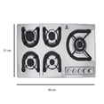 thumbnail image 2 of Combo parrilla SUPRA 5 quemadores en Acero 5Q-EA con campana Cristal Curvo CC-90-AC para pared, 2 of 5