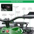 thumbnail image 4 of Green 12V Ride-On ATV Quad for Outdoor Fun – Battery Powered Four Wheeler with MP3 & Lights – Durable Design for Lawns & Driveways – 39" x 25.5", 4 of 7