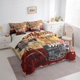 thumbnail image 4 of Manfei Family Theater 7 Pieces Bedding Comforter Set, Enjoy the Show Full Bedding Set, Vintage Film Theme Reversible Fitted Sheet Flat Sheet, Microfiber Bedroom Decor, 4 of 8