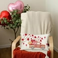 thumbnail image 2 of Valentine''s Day Throw Pillow Covers 12 x 20 Inch Love Heart with Trcuk Decorations Cotton Linen Home Decor Anniversary Wedding Cushion Case for Sofa Couch, 2 of 5