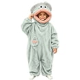 thumbnail image 3 of lcziwo Big Mouth Monster Onesie Pajamas Toddler Funny Unisex Fuzzy Loungewear Soft Plush One Piece Jumpsuits Winter Thermal 2026 Light Blue,11-12 Years, 3 of 6