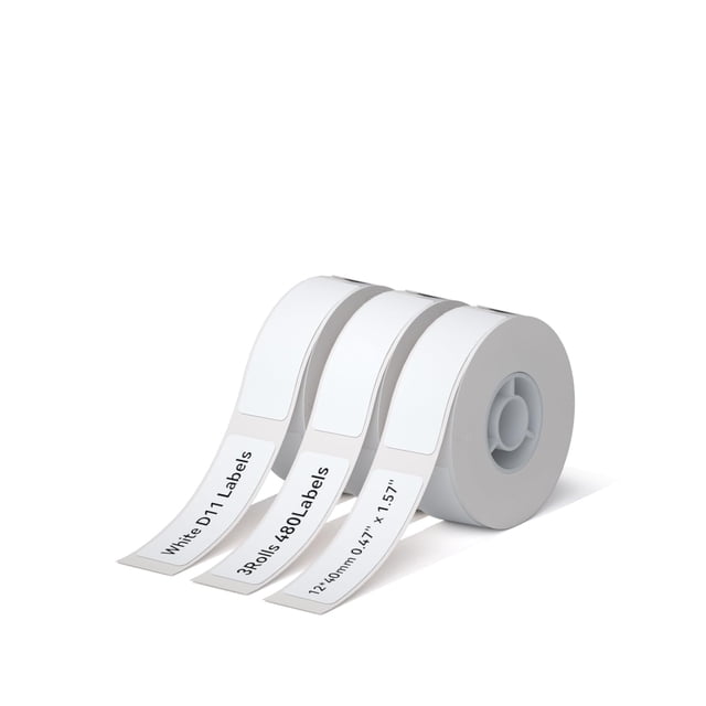 Cinta adhesiva Niimbot D11 para etiquetar, color blanco, 155 etiquetas