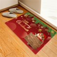 thumbnail image 3 of Wangscanis Home Christmas Floor Mat, Snowman/Santa Printed Square Carpet, 3 of 8