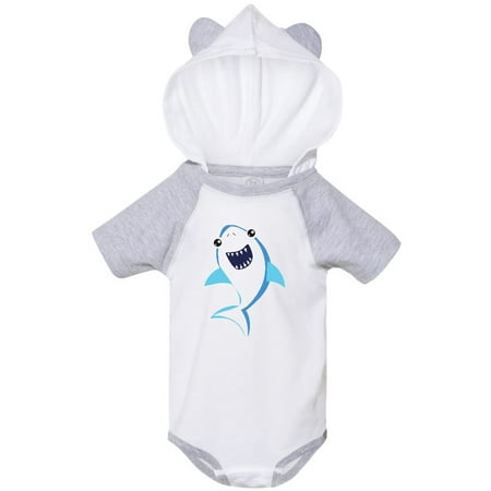 

Inktastic Cute Shark Little Shark Blue Shark Gift Baby Boy or Baby Girl Bodysuit
