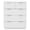 White, variant on GVN Bedroom Dresser, Chest of Drawers,White P2 Particle Board And Density Board 724194cm Wavy Pattern Drawer Front Four-Level Five-Drawer Cabinet