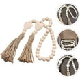 thumbnail image 4 of Zcyifa Wood Bead Garland Wood Bead Garland with Tassels Beads String Hanging Decor Rustic Home Decor, 4 of 10