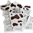 thumbnail image 4 of Vikakiooze Home Decor, 14Pcs Wooden 3D Cow Themed Baby Monthly Markers Birth Announcement (White), 4 of 6