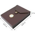 thumbnail image 2 of Elegant 5-10 Capacity Brown Leather Cedar Wood Lined Portable Travel Cigar Humidor Case with Humidifier, 2 of 7