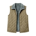 thumbnail image 5 of Womens Zip Front Vest Quilted Collared Fleece Lined Collar Pockets Classic Winter Vest, 5 of 7