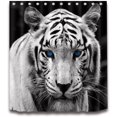 thumbnail image 1 of LB Sharp Tiger Waterproof Shower Curtain 3D Digital Printing Bath Decorations Art Print Polyester Fabric 72''X72'', 1 of 2