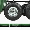 thumbnail image 4 of SUNCOO Dump Garden Cart with Heavy Duty Poly Garden Utility Yard Wagon with Wheels, 600lbs Multifunctional Pulling Wagon (Green), 4 of 7