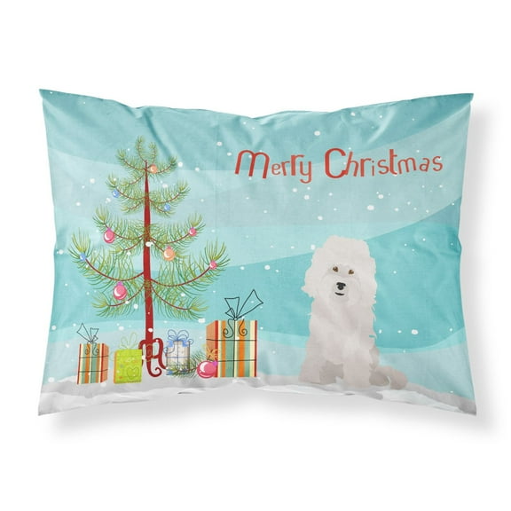 Carolines Treasures CK3492PILLOWCASE Bolognese Christmas Tree Fabric Standard Pillowcase Standard multicolor