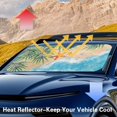 thumbnail image 4 of KUIFORTI Beach Starfish Sun Shade for Car Windshield Foldable Sun Visor Reflective Fabric Blocks UV Rays and Sun, Automotive Interior Protection for SUV, Truck, Sedan, Van, Hatchback, 66.53" x 34.44", 4 of 5