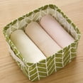 thumbnail image 7 of Linnome Linen Cotton Desktop Storage Basket Fresh Fabric Organizer Box Foldable Small Sundry Holder for Bedroom Vanity Living Room Countertop Tidying, 7 of 7