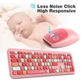 thumbnail image 3 of Wireless Keyboard and Mouse Combo - 2.4G Full-Sized Cute Colorful Retro Keyboard, 3 of 7