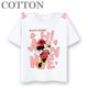 thumbnail image 3 of Camiseta de algodón de manga corta para niñas, informal, a la moda, con estampado de Mickey y Donald Duck de Disney, con bonitos dibujos animados, 3 of 5