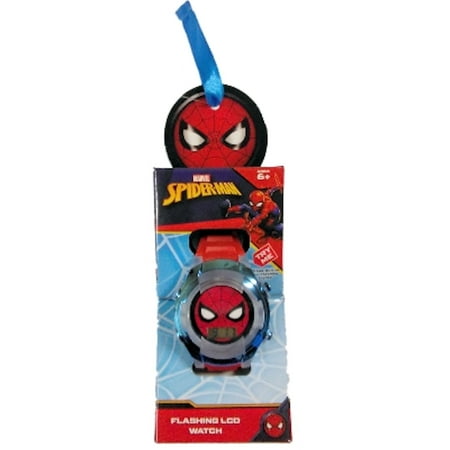 Spider Man Flashing LCD Kids Watch (Blue Chrome)