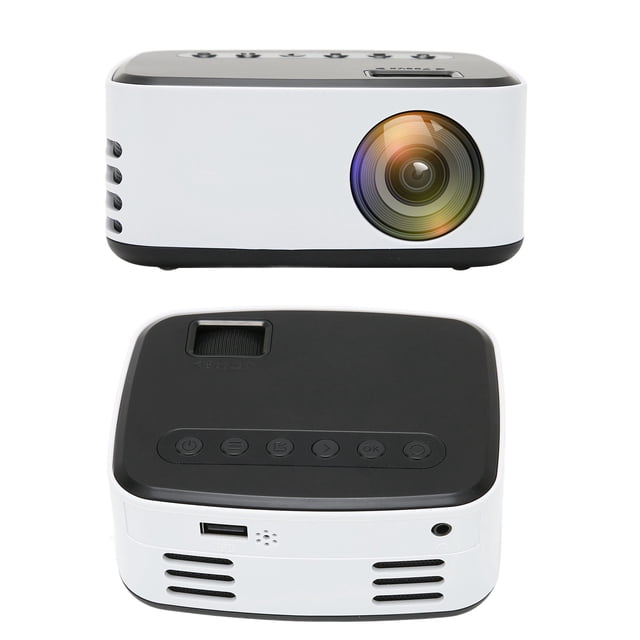 Proyector de películas de cine en casa, mini proyector negro blanco Wi Fi Mini proyector proyector de teléfono aspecto llamativo