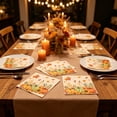 thumbnail image 5 of OCCOA 20 Piece Thanksgiving Disposable Tableware Set with Fall Pumpkin Design, Paper Plates Cups Napkins for Harvest Party Decoration, D, 5 of 6