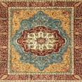 thumbnail image 1 of Ahgly Company Indoor Square Abstract Brown Red Abstract Area Rugs, 5' Square, 1 of 6