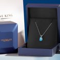 thumbnail image 5 of Gem Stone King 14K White Gold Swiss Blue Topaz Pendant Necklace for Women | 2.27 Cttw | Gemstone November Birthstone | Pear Shape 10X7MM | With 18 inch Chain, 5 of 6