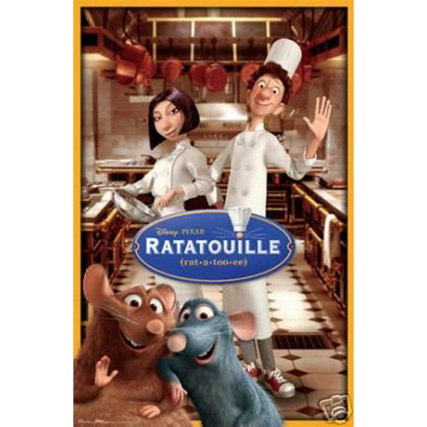 Disney Ratatouille Poster Group Cast Kitchen Pose New 24x36