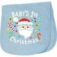 thumbnail image 2 of Inktastic Baby's 1st Christmas Santa with Candy Canes Baby Burp Cloth, 2 of 3
