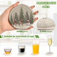 thumbnail image 6 of 6 Pcs Drink Coasters with Holder 3.94in Woven Coasters for Drinks Christmas Deer and Snowmen Coaster Set for Protection Table, 6 of 7