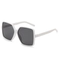 thumbnail image 2 of B-696 White Ladies' Personalized Wide Border Large Frame T-Shaped Large Frame Personalized Sunglasses #1i641, 2 of 3