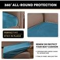 thumbnail image 4 of Velvet Stretch Couch Cushion Cover Plush Cushion Slipcover for Chair Sofa Cushion Furniture Protector Seat Cushion Sofa Cover Set of 2, 4 of 10