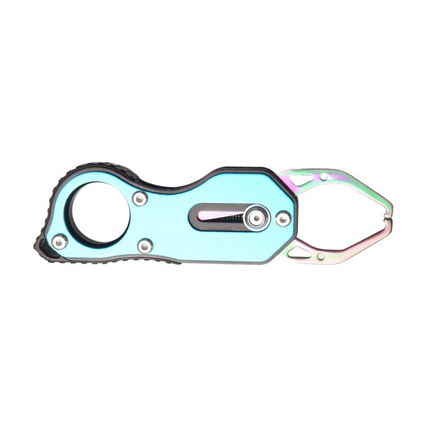 Pinza de pesca con cordón, alicate de pesca, pinza multifuncional para labios de peces Azul