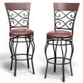 thumbnail image 1 of Conjunto de 2 taburetes de bar Costway Acolchado diseño retro metal 42 x 48 x 114 cm, 1 of 10