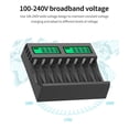 thumbnail image 5 of Cargador de batería, pantalla LCD, cargadores inteligentes de 8 ranuras para baterías recargables Aa/aa NiCd NiMH, 5 of 5