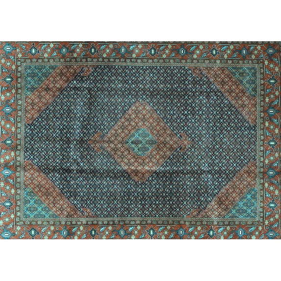 Ahgly Company Indoor Rectangle Persian Light Blue Traditional Area Rugs, 2' x 5'