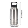 thumbnail image 2 of Insulated Stainless Steel Portable Pet Water Bottle With Detachable Food And Drink Bowls For Outdoor Travel Camping Activities, 2 of 4