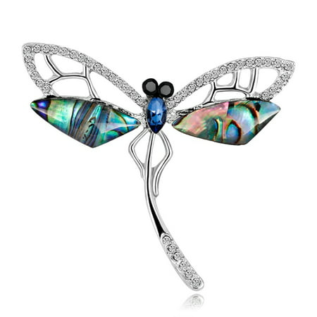 KABOER Unisex Dragonfly Elegant Gifts Lapel Pin Delicate Accessories Diamond Brooch Fashion Jewelry New