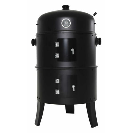 Zenvida Charcoal Grill & Smoker 14 Inch Vertical BBQ