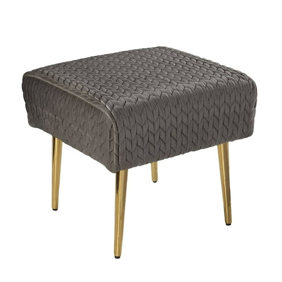 SEI Furniture Medlana Woven Upholstered Ottoman