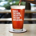 thumbnail image 3 of Shop4Ever® Uncle. The Man. The Myth. The Bad Influence. Engraved Beer Pint Glass Uncle To Be Gift (16 oz.), 3 of 4