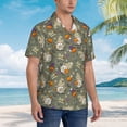 thumbnail image 6 of Picia Halloween Mummy Gnome Gentle Cotton Regular Fit Short Sleeve Casual Hawaiian Shirt for Men-Large, 6 of 8