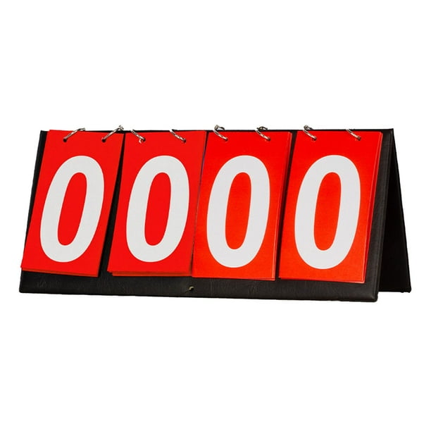Marcador de mesa Score Keeper 4 dígitos Marcador deportivo Multifuncional para Rojo