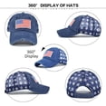 thumbnail image 5 of American Flag Hats Patriotic Vintage Adjustable Baseball Trucker Hat for Man Women, 5 of 6