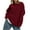 Wine, variant on Ashirexll Pullover Sweaters for Women Winter Sweaters Fashion Long Sleeve Solid Color Round Neck Sweater Casual Comfortable